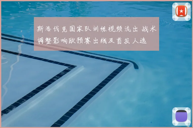 斯洛伐克国家队训练视频流出 战术调整影响欧预赛出线及首发人选